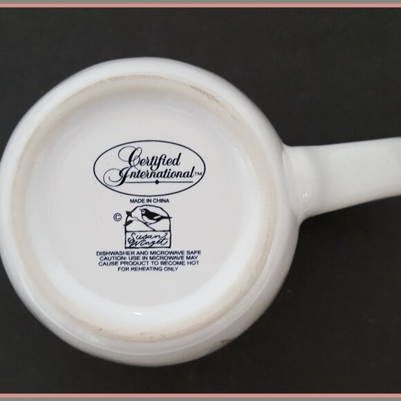 NEW Certified International Set of 4 Sweet Bunny Mugs 20 OZ Earthenware - Picture 7 of 7